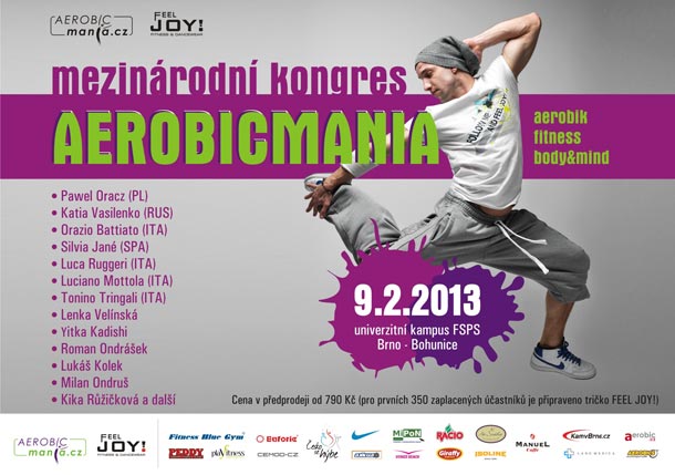 Vyhrajte vstupenky na Aerobicmania mezinárodní kongres aerobiku, fitness a body&mind